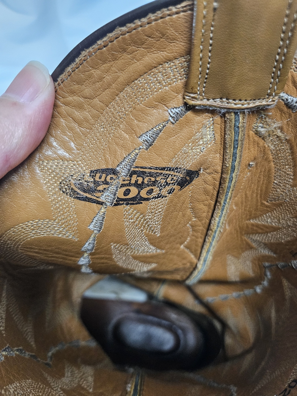 Lucchese Two-Tone Brown Cowboy Boots - Picture 5 of 8